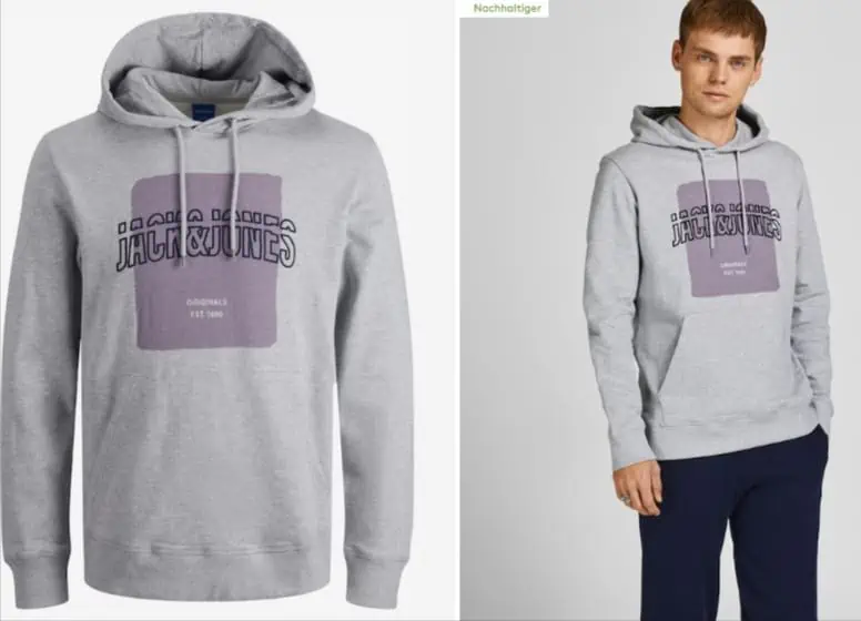 JACK & JONES Hoodie ‚Artist‘ in Hellgrau [Gr. S bis XL ] für 11,16 € inkl. Versand statt 28,00 €