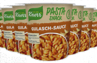 Knorr Pasta Snack Gulasch Sauce leckere Instant Nudeln