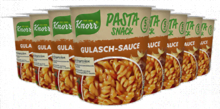 Knorr Pasta Snack Gulasch Sauce leckere Instant Nudeln