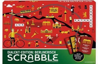 Mattel Games GPW45 Scrabble Dialekt Edition Berlin Gesellschaftsspiel Brettspiel Familienspiel