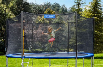 Monzana Trampolin O 366 cm Komplettset inkl Sicherheitsnetz Leiter Randabdeckung Zubehör Kindertrampolin Gartentrampolin 1