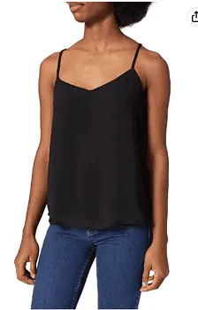 ONLY Damen ONLMOON Singlet NOOS WVN Top Schwarz Black Black Herstellergroesse 38.0   Amazon.de