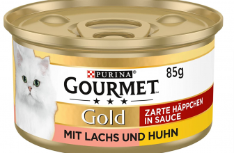 PURINA GOURMET Gold Zarte Häppchen in Sauce Katzenfutter nass mit Lachs und Huhn 12er Pack 12 x 8