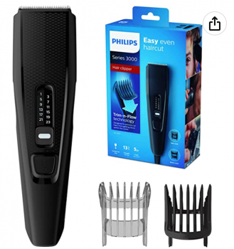 Philips Hair Clipper Series 3000 Haarschneider mit Trim n Flow Technologie Modell HC3510 15   Amaz