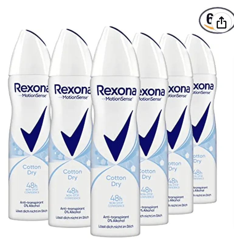 Rexona Antitranspirant Deodorant-Spray 6er ab 7,28 € inkl. Prime-Versand (statt 11,70 €)