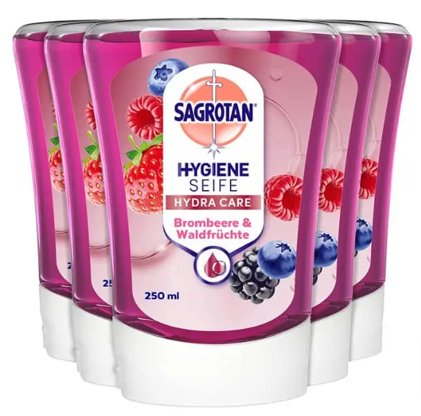 Sagrotan No-Touch Nachfüller Brombeere und Waldfrüchte 5er Pack ( 5x 250 ml) ab 12,27 € inkl. Prime-Versand