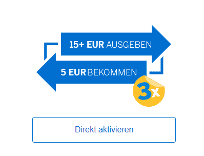 American Express: Für 15,00 € bei Lokalen Läden einkaufen und 5,00 € Gutschrift erhalten