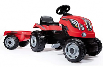 Smoby 7600710108 Traktor Farmer mit Anhaenger Outdoor Sport XL rot Amazon de Spielzeug