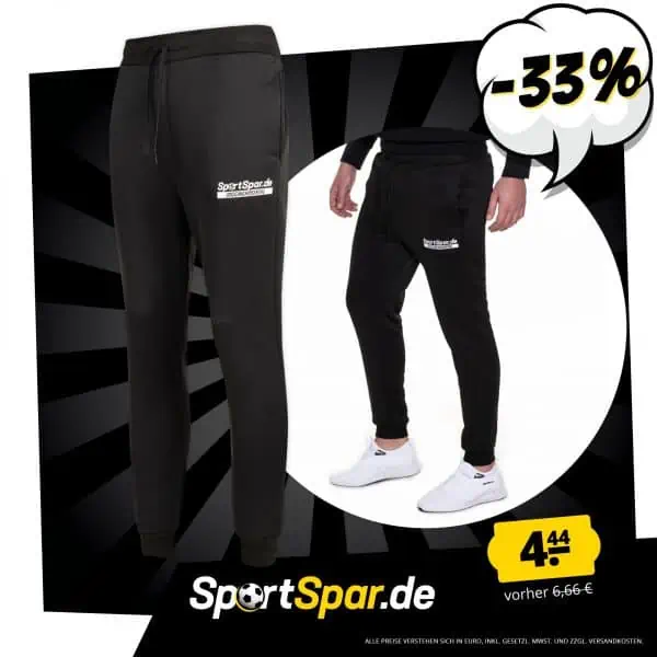 SportSpar.de „Jogginghosentag“ Jogginghose (Gr. M bis XL) für 4,44 € + 3,95 € Versand