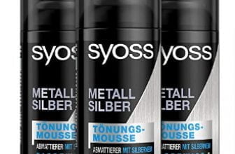 Syoss Toenungsmousse Metall Silber 3 x 120 ml auswaschbare Schaumtoenung fuer einen Farbtwist pfleg