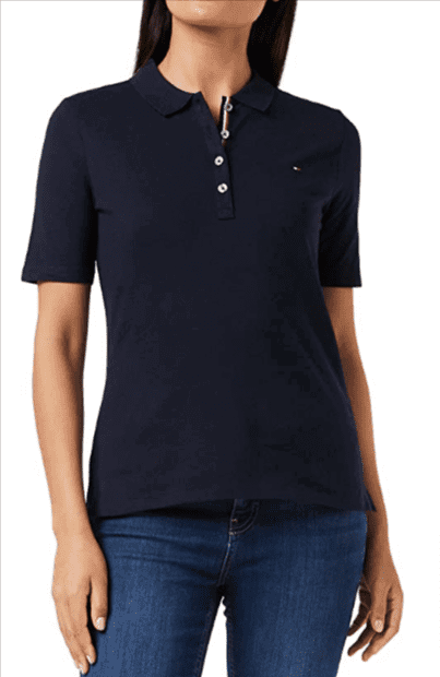 Tommy Hilfiger Damen Th Essential Reg Polo Ss Polohemd