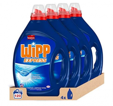 Wipp Express Flüssigwaschmittel blau 4er pack 4 x 30 Wäschen Amazon de Drogerie Körperpflege