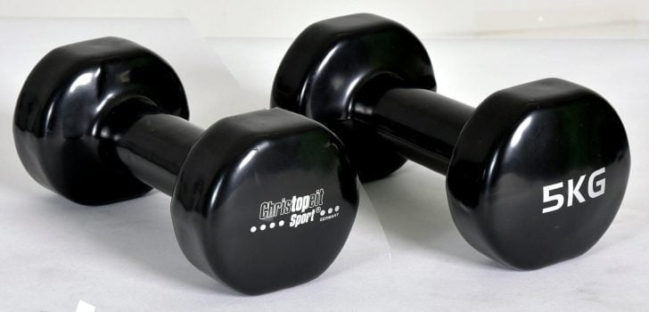 christopeit fitness dumbbell vinyl 2 x 5 kg