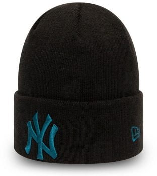 new era league essential cuff knit new york yankees black 12490156