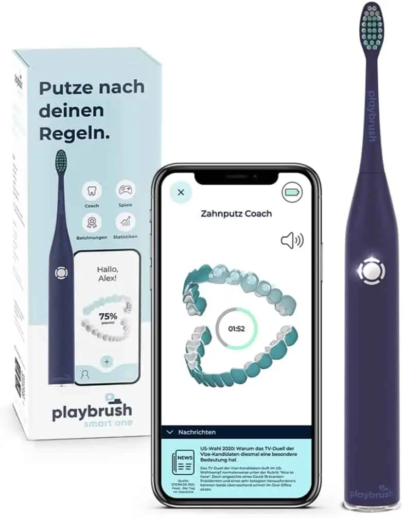 Playbrush Smart One Schallzahnbürste für Erwachsene mit gratis Mundhygiene-App für 24,94 € inkl. Versand statt 34,95 €