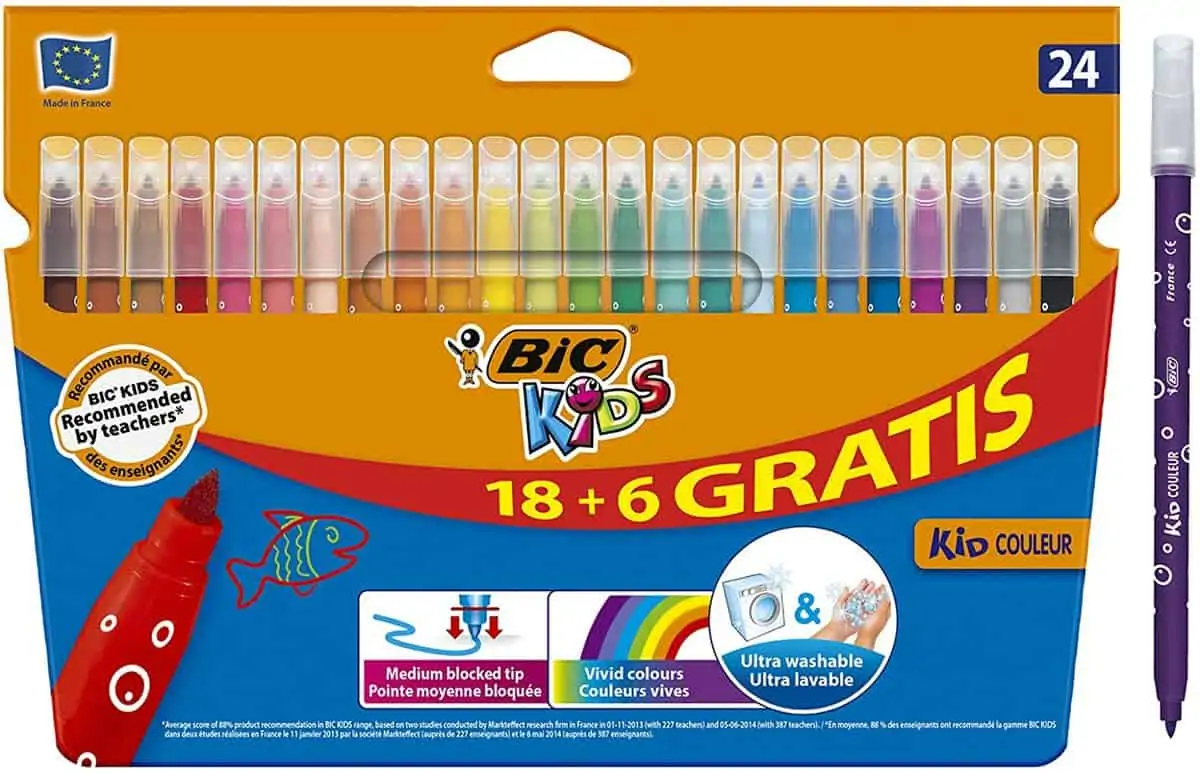 24er-Pack BIC Kids Filzstifte für 6,97 € [Prime] statt 9,70 €