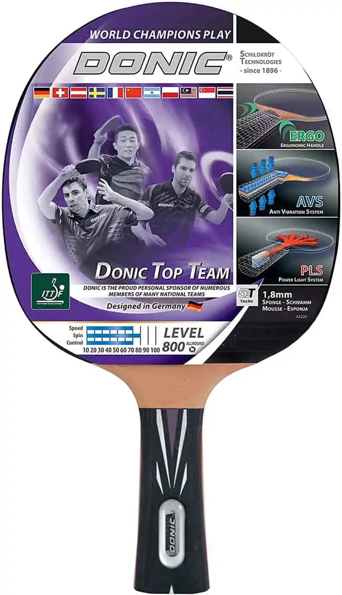 Donic-Schildkröt Tischtennisschläger Top Team 800 für 19,17 € [Prime] statt 23,88 €