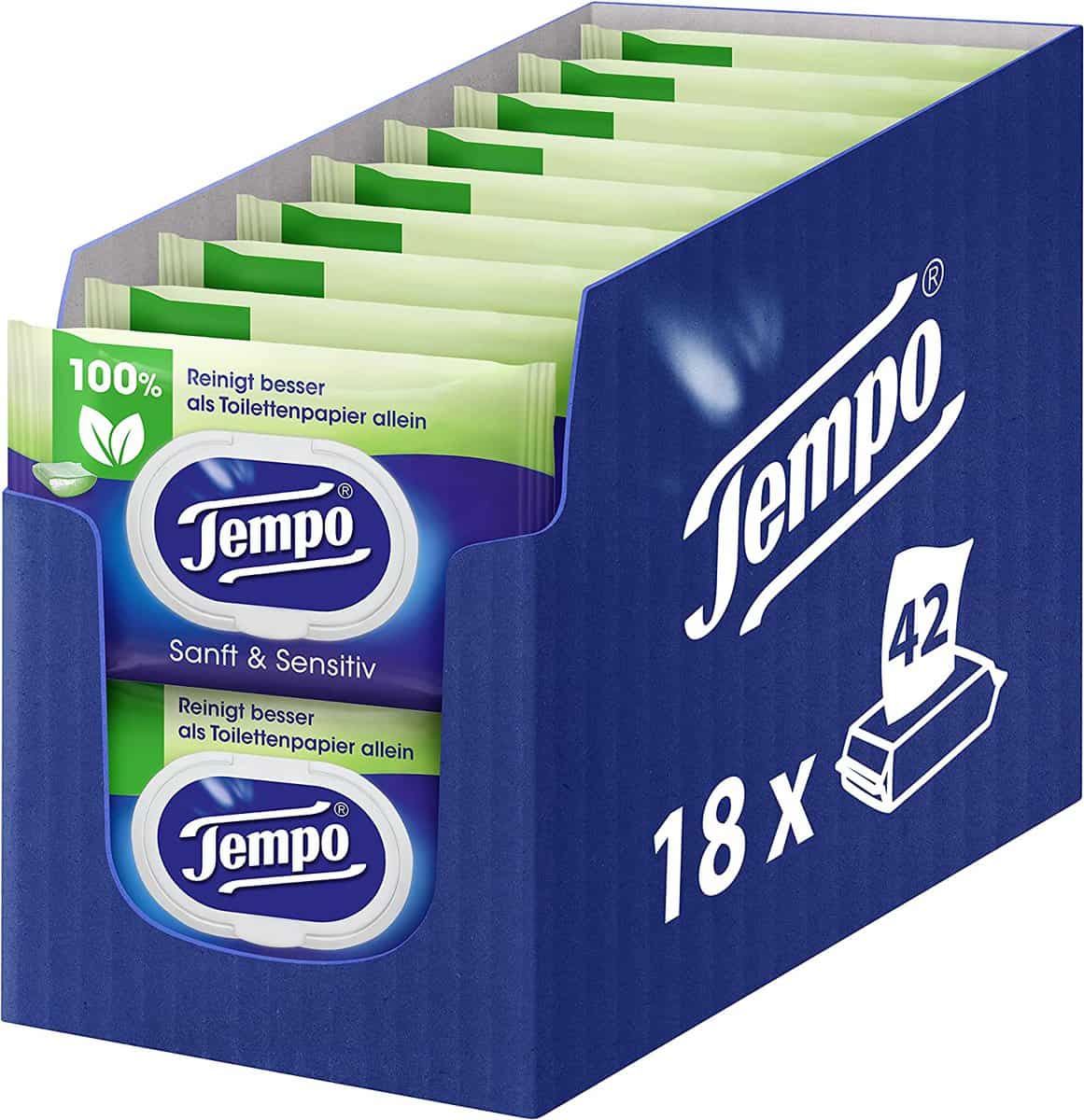 Tempo Sanft Und Pflegend Feuchtes Toilettenpapier