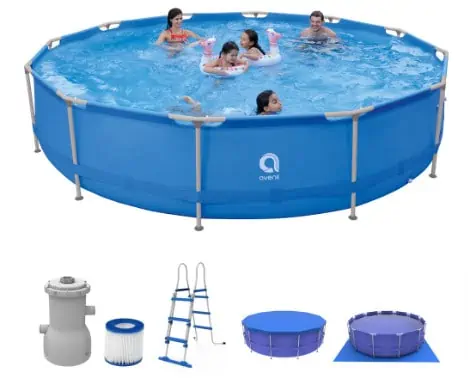 Avenli® Frame Pool Komplettset 450 x 90 cm, Aufstellpool rund, mit Pumpe für 172,00 € inkl. Versand statt 425,00 €