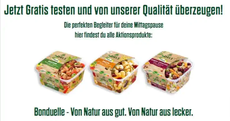 Gratis testen: Bonduelle MyDELI Feinkost Salate 🥗 [100% Cashback]