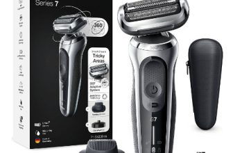 Braun Series 7 Rasierer Herren mit EasyClick Aufsatz Elektrorasierer Praezisionstrimmer 360° Flex Wet Dry wiederaufladbar kabellos 71 S4200cs silber Amazon de Drogerie Koerperpflege