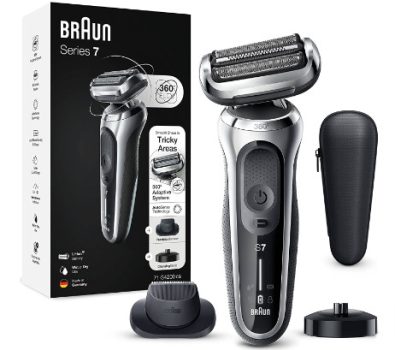 Braun Series 7 Rasierer Herren mit EasyClick Aufsatz Elektrorasierer Praezisionstrimmer 360° Flex Wet Dry wiederaufladbar kabellos 71 S4200cs silber Amazon de Drogerie Koerperpflege