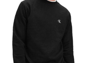 Calvin klein Cotton Blend Crew Pullover Gruen Dressinn