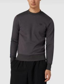 Fred Perry Tonal Tape Sweatshirt mit Galonstreifen