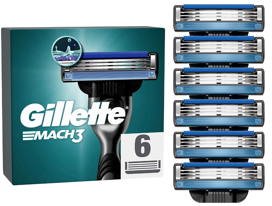 Gillette-Mach3-Rasierklingen-6-Ersatzklingen-Für-Nassrasierer