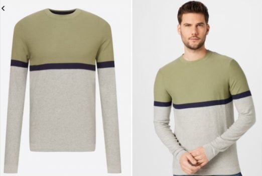 Jack Jones Herren Pullover in Tri Color Optik e1659872653577