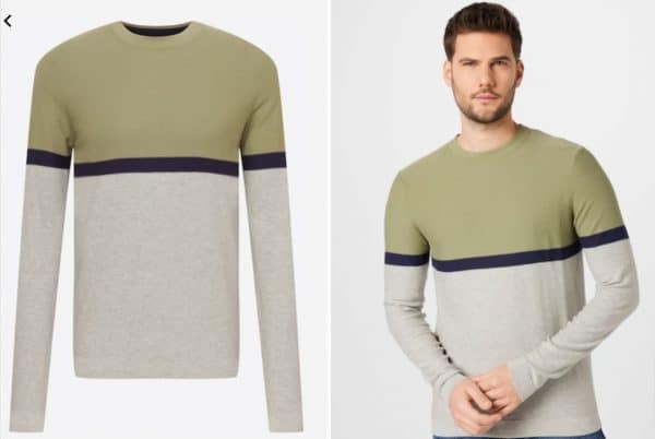 Jack &Amp; Jones Herren Pullover In Tri-Color-Optik