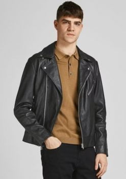 Jack Jones Lederjacke Blapacko