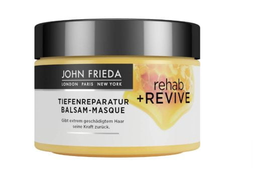 John Frieda Rehab Revive Reparatur Kur Fuer extrem strapaziertes geschaedigtes Haar Mit kostbarer Honig Mischung 250 ml Amazon de Beauty