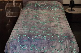 Kanguru la coperta con le maniche Constellations Fleecedecke Microfiber blau 130x230x3 cm   Amazo