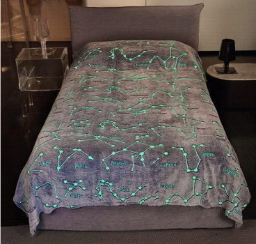 Kanguru la coperta con le maniche Constellations Fleecedecke Microfiber blau 130x230x3 cm   Amazo