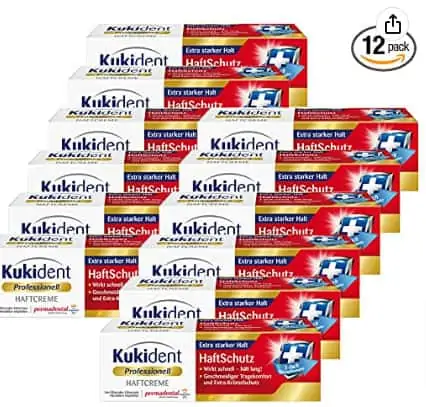 Kukident Haftcreme HaftSchutz (12×40 g) für 8,18 € (Prime) statt 22,70 €