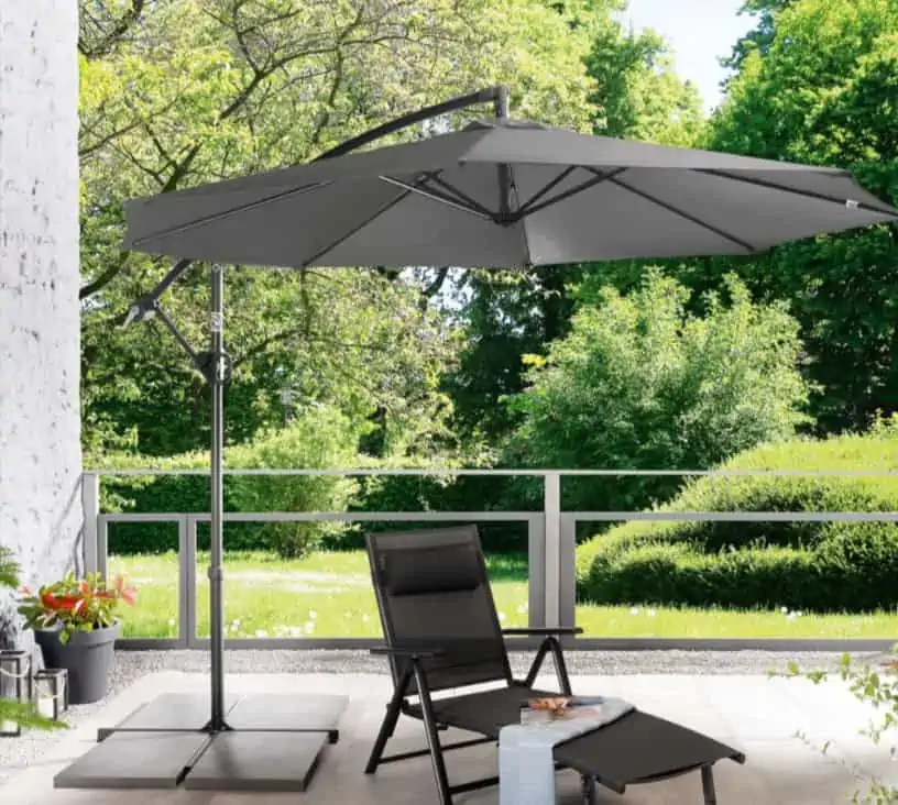 LIVARNO HOME Ampelschirm, anthrazit mit 300 cm Durchmesser für 64,89 € inkl. Versand statt 115,00 €
