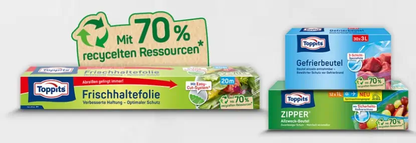 Gratis testen: Ein Toppits Produkt durch GzG z.B.: Gefrierbeutel, Backpapier