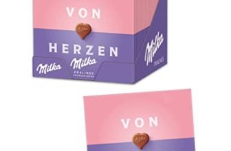 Milka Von Herzen Pralines Erdbeer Creme 10 x 110g Pralinen aus zarter Alpenmilch Schokolade gefuellt mit feinster Erdbeer Creme Amazon de Lebensmittel Getraenke