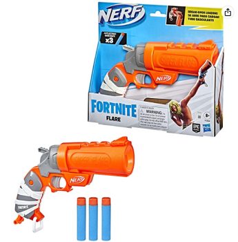 Nerf Fortnite Flare Dart Blaster aufklappbarer Lauf 3 Nerf AccuStrike Mega Darts Ziehgriff Amazon de Spielzeug