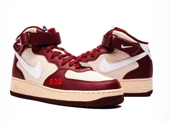 NIKE AIR FORCE 1 MID TEAM RED/WHITE-PEARL WHITE-BLACK für 89,95 € inkl. Versand (statt 139,00 €)