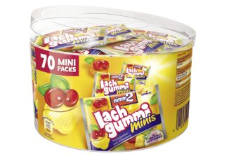 Nimm2 Lachgummi Minis Runddose 70 Mini Packs – Fruchtgummi mit Fruchtsaft und Vitaminen 735g Amazon de Lebensmittel Getraenke