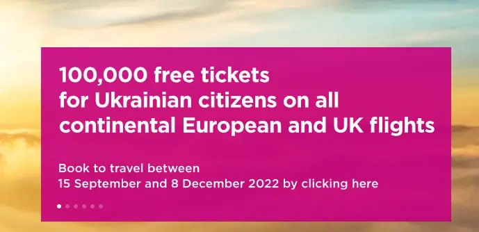 Wizz Air: 100.000 kostenlose Tickets für ukrainische Staatsbürger