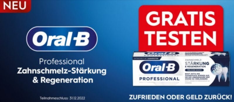 Oral B PROFESSIONAL Zahnschmelzstaerkung regeneration Gratis Testen e1659342422330