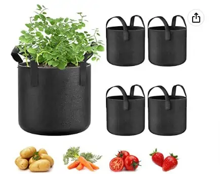 PEYOU 5 X 22L Pflanzsack aus Vliesstoff für 7,99 € inkl. Prime-Versand (statt 19,99 €)