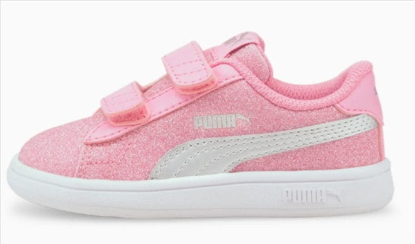 Puma Smash V2 Glitz Glam Babies Maedchen Sneaker Prism Pink Puma Silver Puma