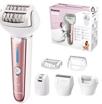 Panasonic Epilierer ES DEL8A 6 in 1 Epiliergeraet Damen Wet Dry Aufsatz fuer Achseln und Bikinizone Fusspflege Epilieren Rasieren rosa Amazon de Drogerie Koerperpflege