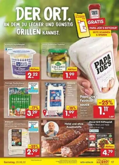 Gratis: Papa Joe’s Ketchup bei Netto Marken-Discount