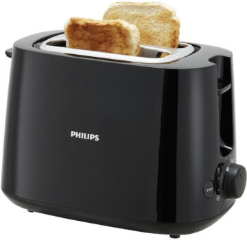 Philips Daily Collection Toaster HD ( Toastschlitze, Stufen, Brötchenaufsatz, Auftaufunktion, Liftfunktion, Abschaltautomatik)