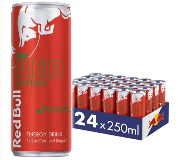 Red Bull Energy Drink Red Edition Getränke Wassermelone 🍉24 x 250ml ab 17,69 € (Prime) zzgl. Pfand